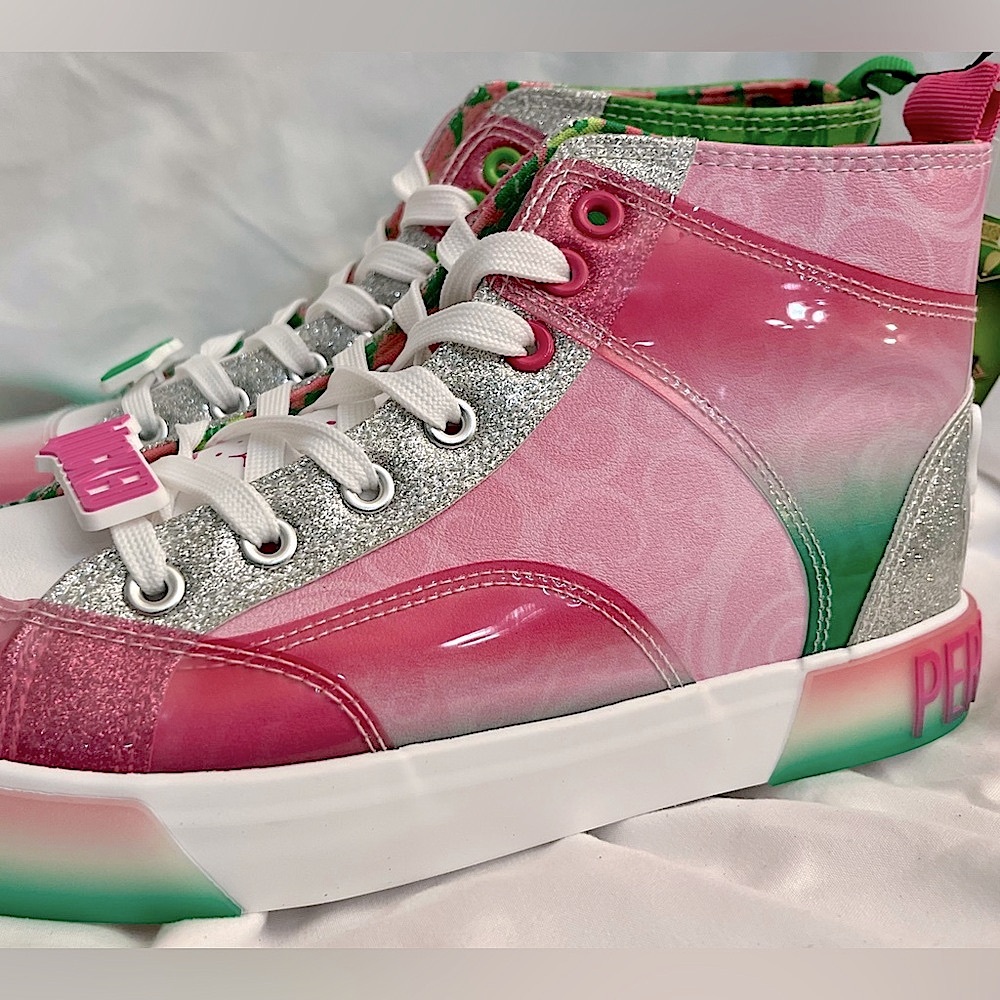 WICKED GLINDA ELPHABA Women's High Top Sneaker Shoes SIZE 8 Pink & Green NEW - Picture 5 of 16